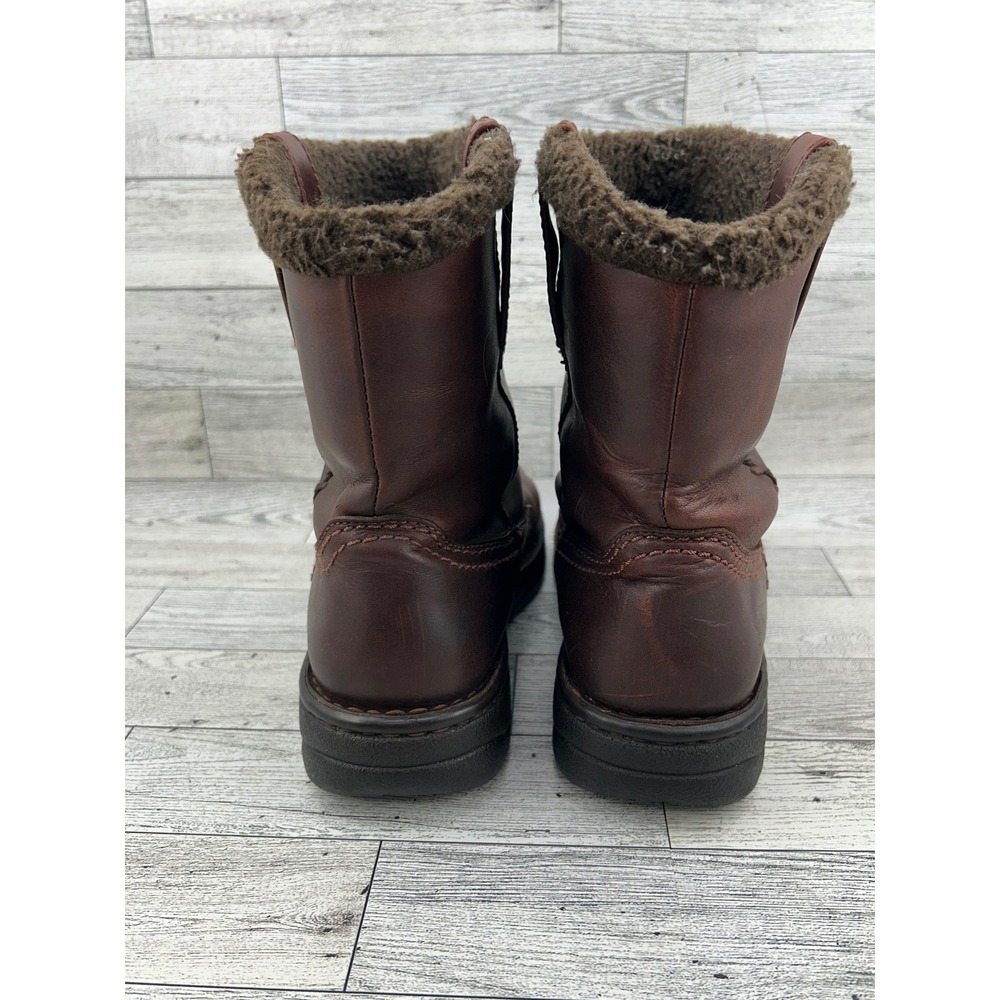 Ariat 20922 Brown Leather Faux Fur Lined Pull On Boots Women 7B 4LR Cushioning - Picture 9 of 13
